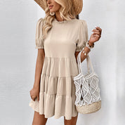 Women's Tiered Ruffle Dress - Flowy Lightweight Summer Casual Wear