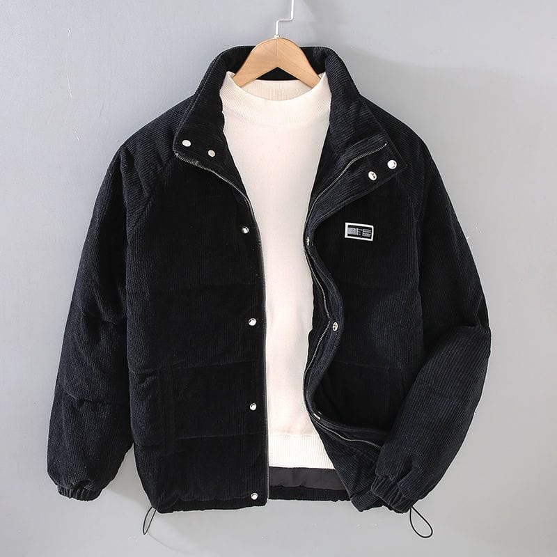 Men's Winter Jacket – Quilted Design with High Neck