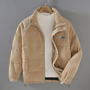 Men's Winter Jacket – Quilted Design with High Neck