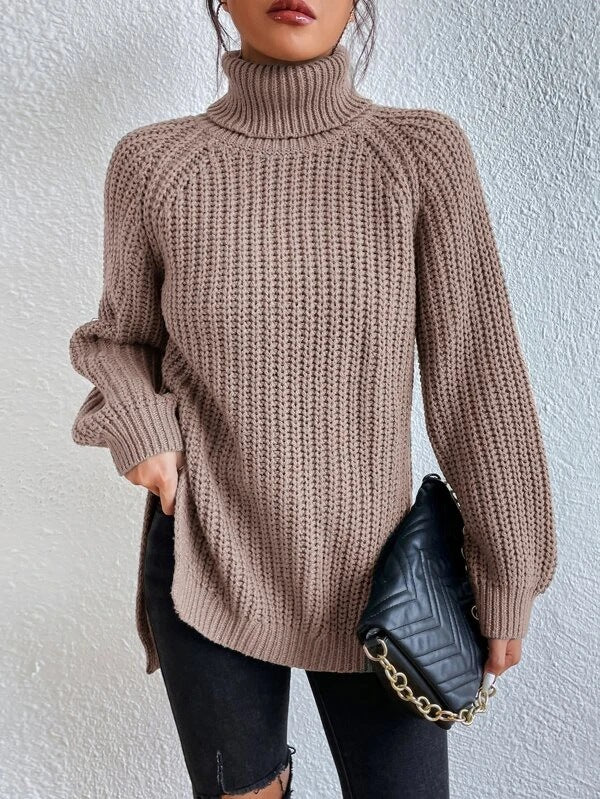 Women’s Jumper - Roll Neck and Ribbed Knit