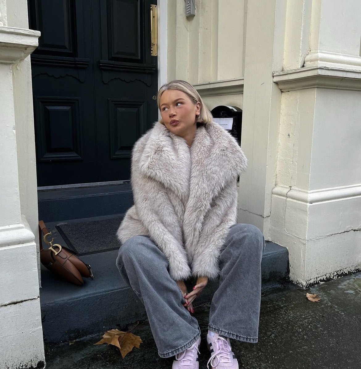 Women's Fur Winter Jacket - Elegant Outerwear