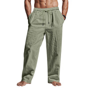 Comfortable Linen Trousers with Drawstring Waist for Men