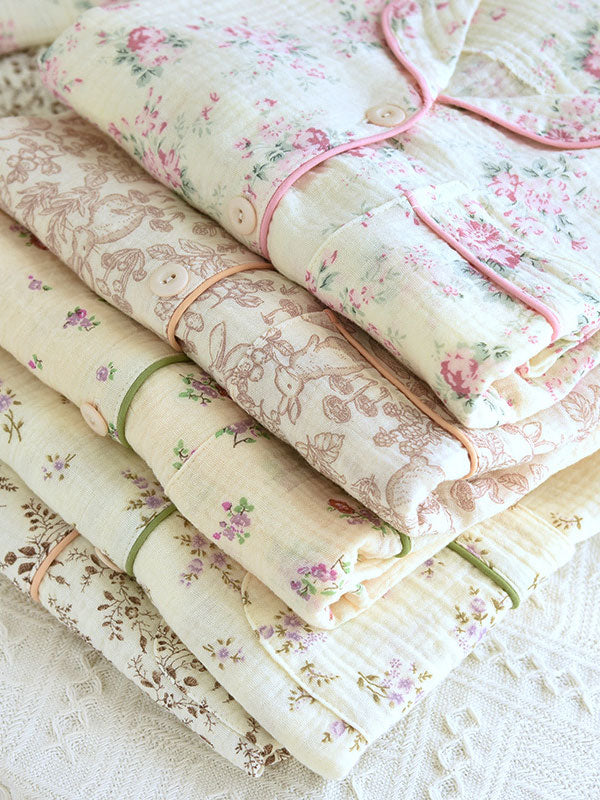 Carla - Cotton Pyjama Set with Floral Print for Women