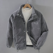 Men's Winter Jacket – Quilted Design with High Neck