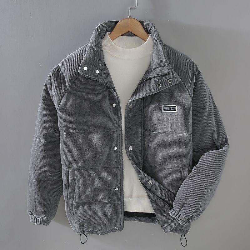 Men's Winter Jacket – Quilted Design with High Neck
