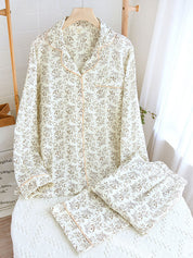 Carla - Cotton Pyjama Set with Floral Print for Women