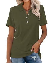 Breathable Casual Polo Shirt for Women