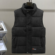 Men's Gilet - Stand Collar with Padded Design