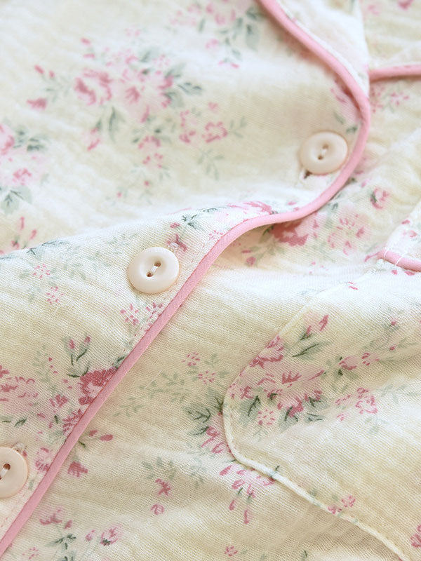 Carla - Cotton Pyjama Set with Floral Print for Women