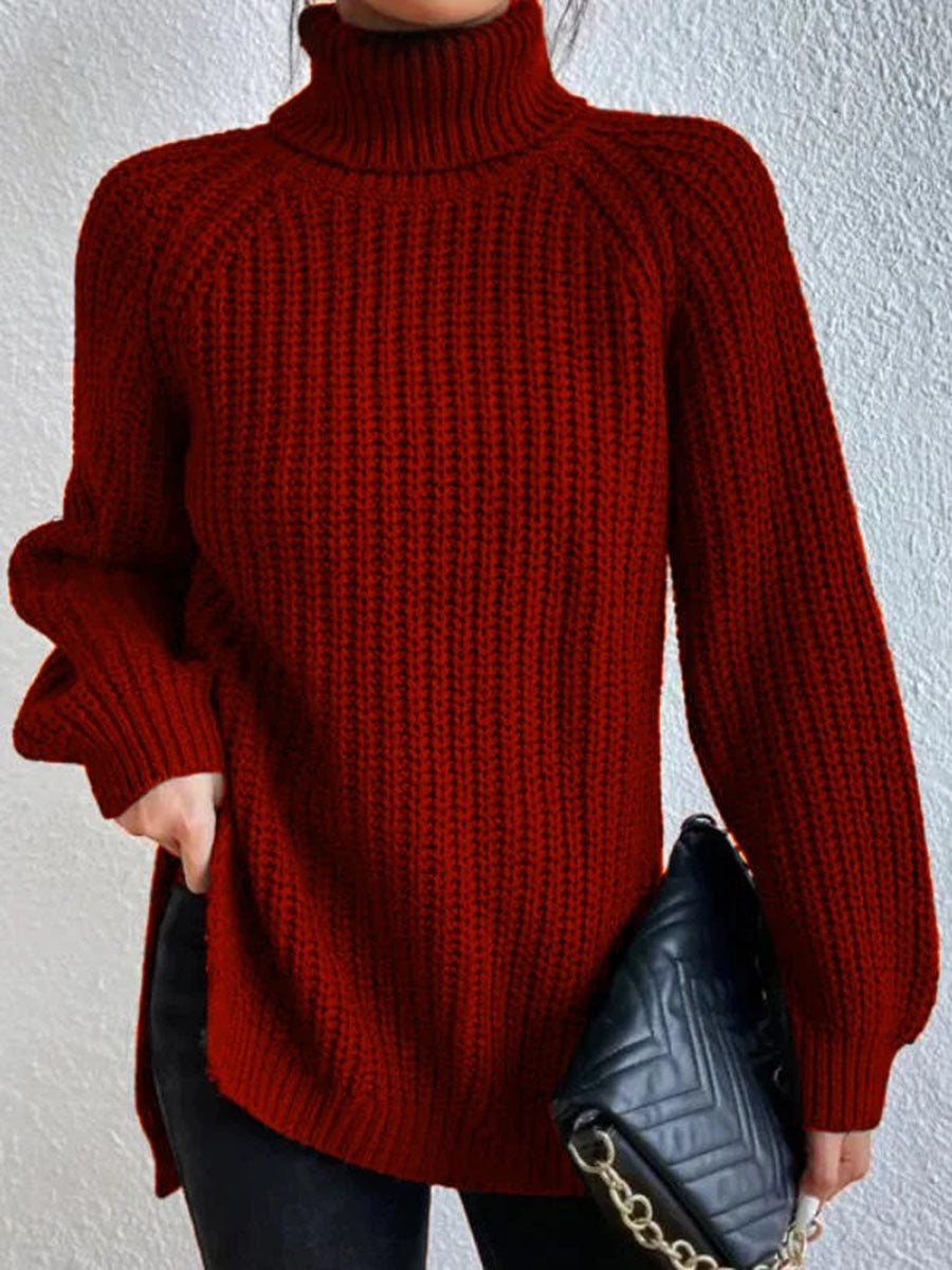 Women’s Jumper - Roll Neck and Ribbed Knit