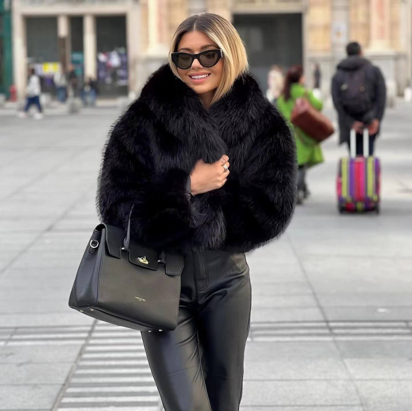 Women's Fur Winter Jacket - Elegant Outerwear