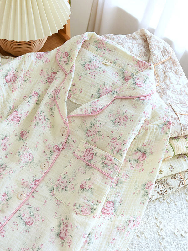 Carla - Cotton Pyjama Set with Floral Print for Women