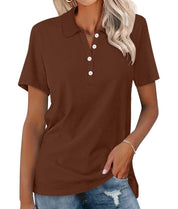 Breathable Casual Polo Shirt for Women
