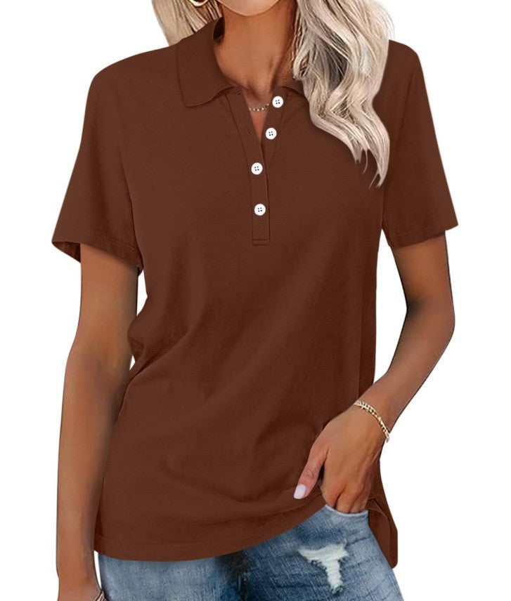 Breathable Casual Polo Shirt for Women