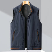 Men's Gilet - Stand Collar with Full Zip Closure