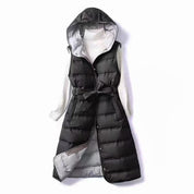Women's Gilet - Hooded with Self-Tie Belt