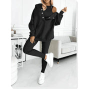 Women's Three Piece Set - Hoodie, Cami Top, and Leggings