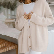 Women's Relaxed Fit Knit Cardigan - Lightweight Layering Piece