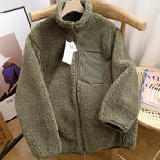 Men's Full-Zip Jacket - Textured Finish with Zippered Chest Pocket