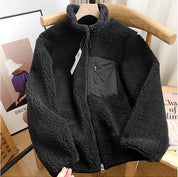 Men's Full-Zip Jacket - Textured Finish with Zippered Chest Pocket