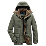 Men's Winter Jacket – Parka Style with Hood