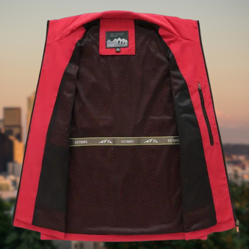 Versatile Multi-Pocket Zip Vest for Men | Sean