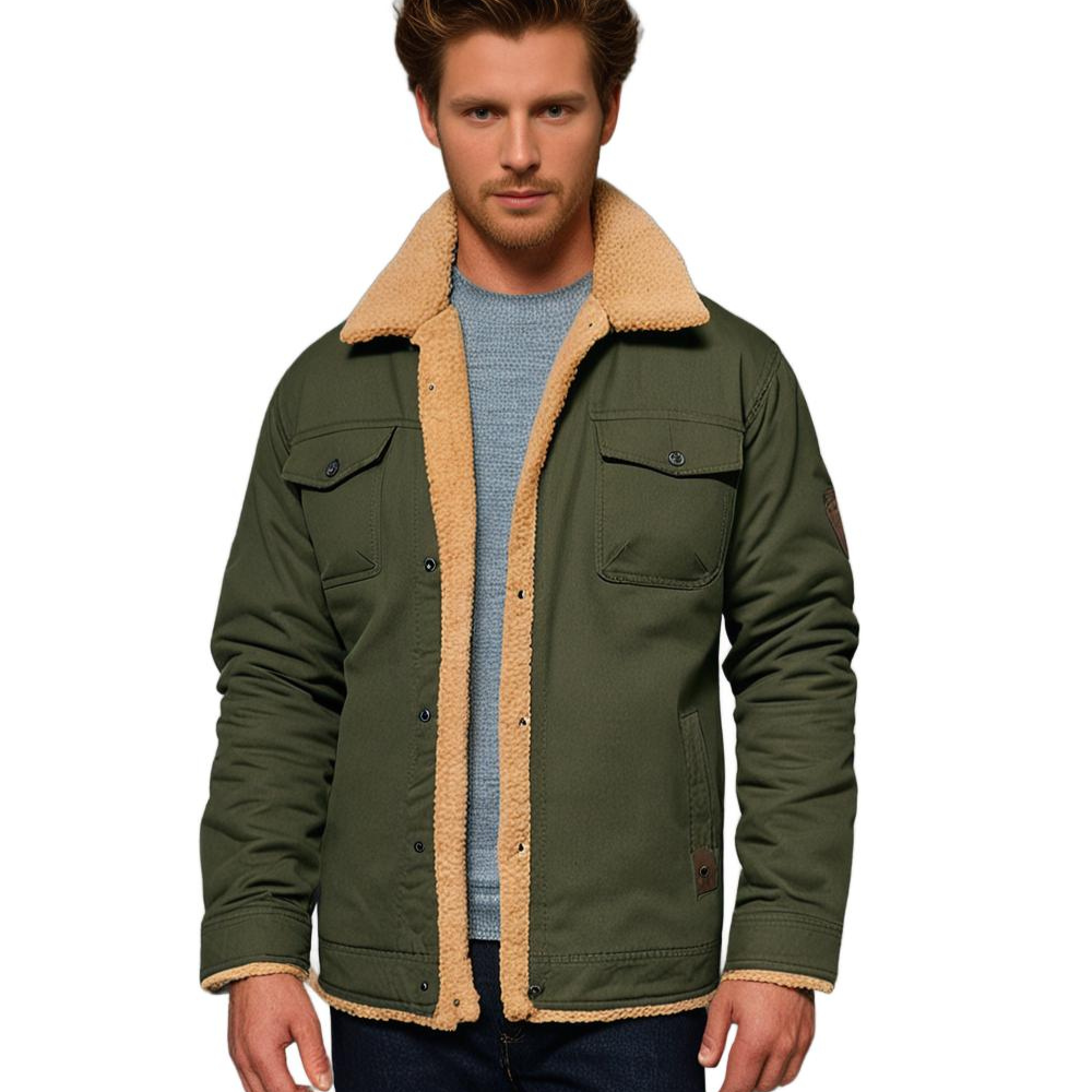 Men's Bomber Jacket - Lined Interior & Chest Pockets
