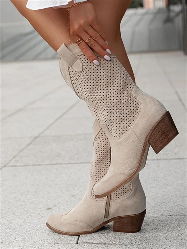 Women's Classic Cowboy Boots - Breathable & Versatile