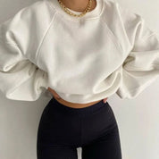 Women's Oversized Crew Neck Sweatshirt - Warm and Stylish