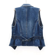 Trendy Sleeveless Denim Vest for Women | Mia