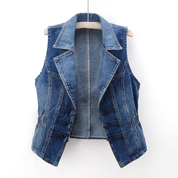 Trendy Sleeveless Denim Vest for Women | Mia