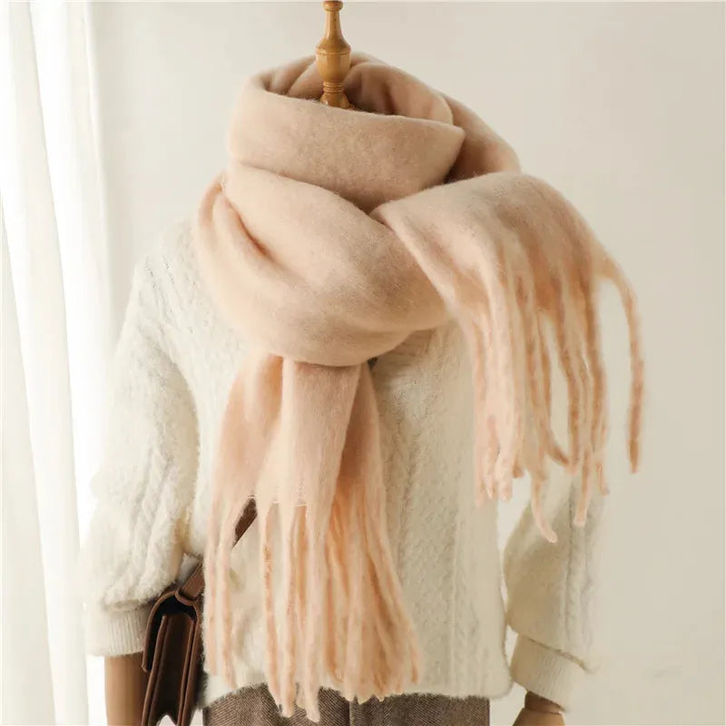 Women's Scarf - Chunky Finish with Fringe Trim