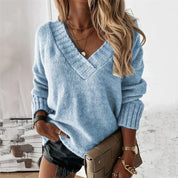 Stylish and Casual V-Neck Sweater for Women