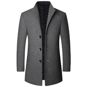 Men’s Coat – Single-Breasted and Quilted Lining