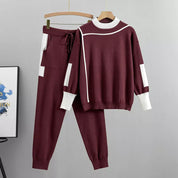Women's Knit Jumper & Trousers Set - Two-Piece Loungewear