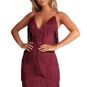 Bold Fringe Bodycon Mini Dress for Women