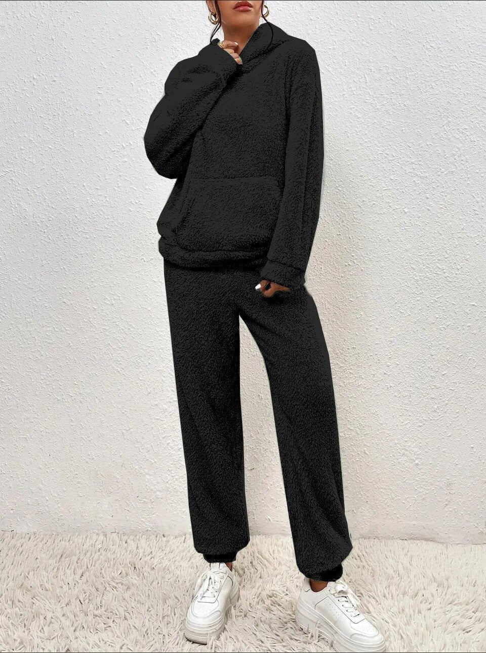 Women's Loungewear Set - with Pullover Hoodie & Joggers