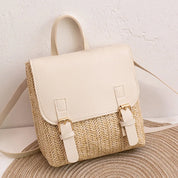 Women's Vintage Woven Backpack - Boho Summer Straw Daypack