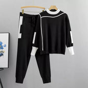 Women's Knit Jumper & Trousers Set - Two-Piece Loungewear