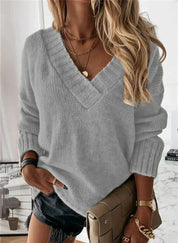 Stylish and Casual V-Neck Sweater for Women