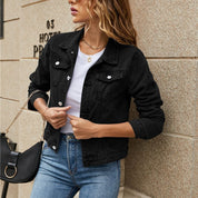 Women's Stylish Denim Jacket - Versatile Lightweight