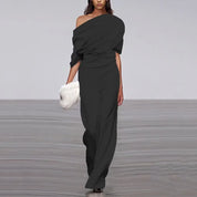 Elegant and Casual Jumpsuit with Single-Breasted Neckline for Women