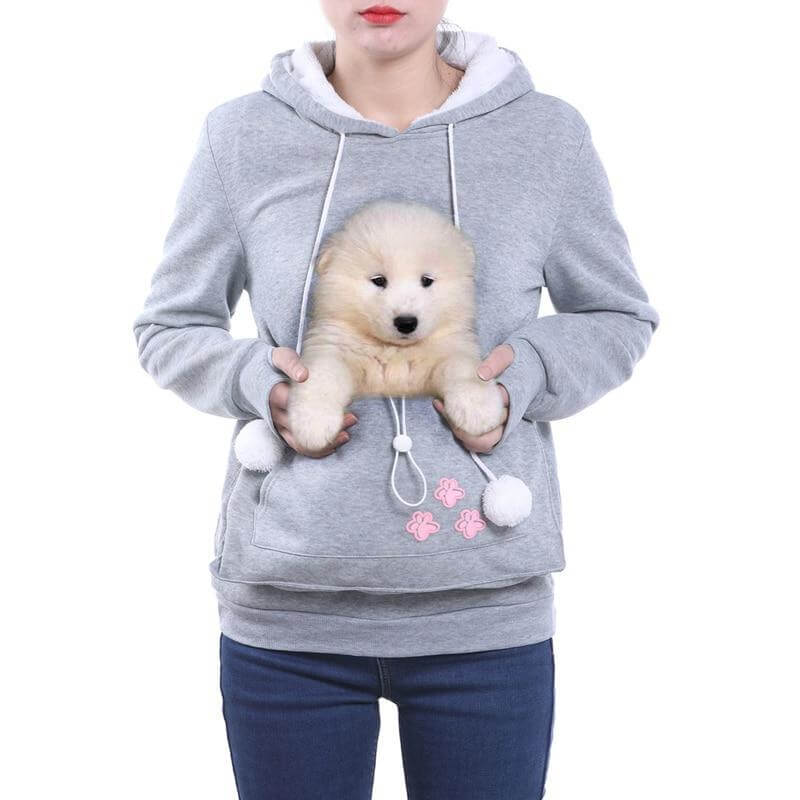 Unisex Hoodie - Pet Carrier Pouch with Drawstring Hood