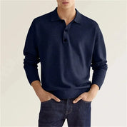 Classic and Trendy Long-Sleeve Polo Shirt for Men