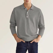 Classic and Trendy Long-Sleeve Polo Shirt for Men