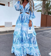 Flowy Cut-Out Maxi Dress for Women