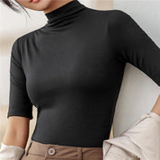 Slim Fit Roll Neck Top for Women