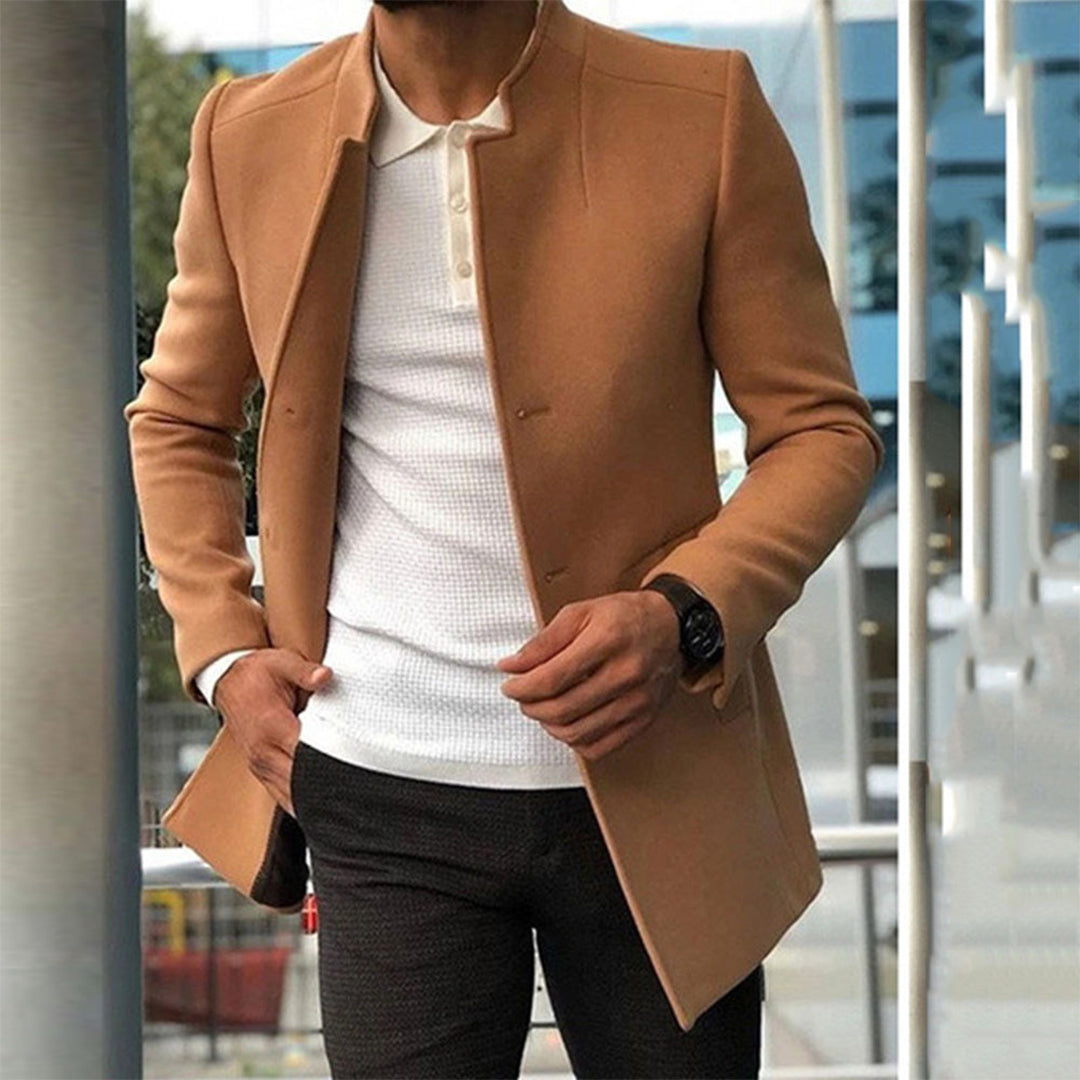 Men's Winter Coat - Stand Collar & Tailored Fit