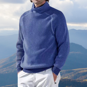 Men's Roll Neck Knit Jumper - Smart Casual & Winter Wear