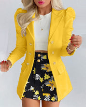 Chic and Elegant Blazer and Mini Skirt Set for Women